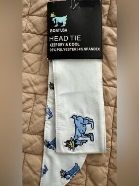 GOAT USA Kids' White & Light Blue Head Tie - Soft Performance Accessory